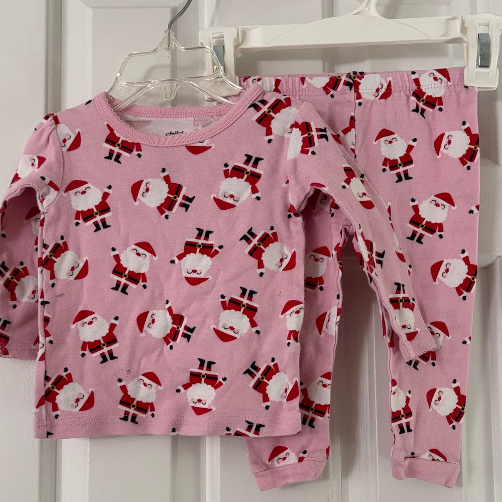 Carter's Pink Santa Pajama Set